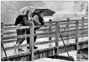 Smiling, just smiling in the rain
