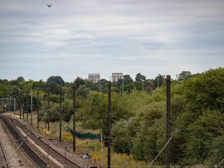 Glimpse of York Minster from footbridges 5, Richard Masters