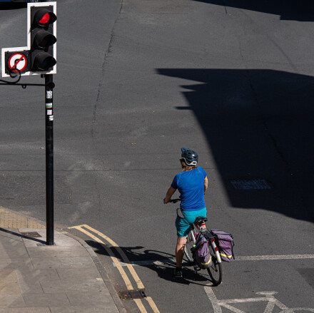 Lone cyclist, Bryan Stanton