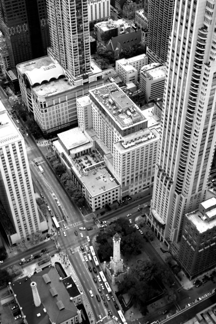 Old and new towers, Chicago, Rob Swallow