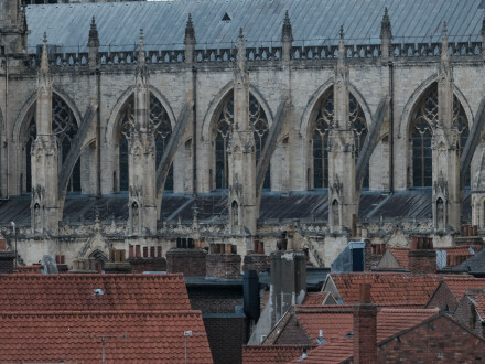 Chimneys and church, Mike Chapman