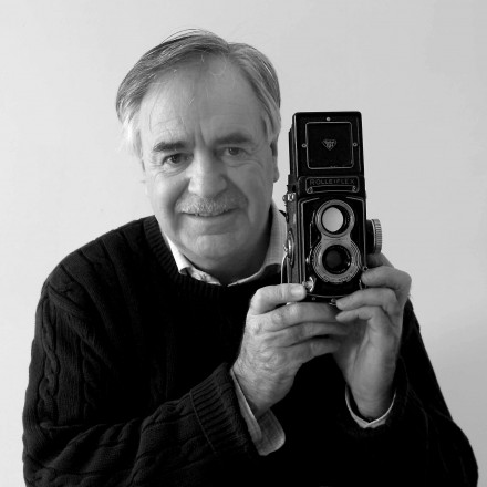 Berriff with the camera he used to photograph the Beatles