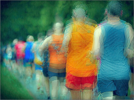 Runners in the rain, Andy Chamings