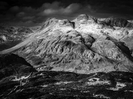 The Langdale Pikes in winter, Chris Sharples