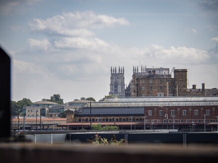 Glimpse of York Minster from footbridges 4, Richard Masters