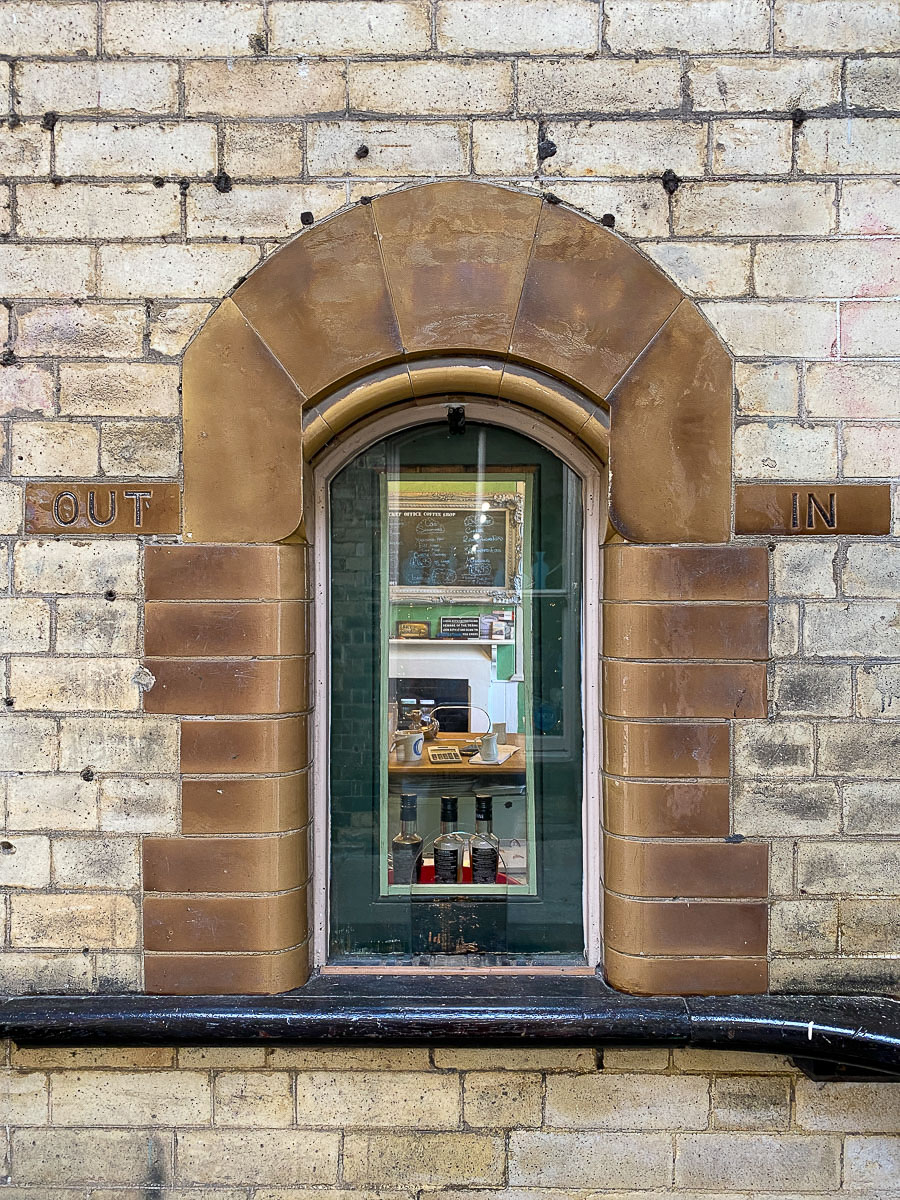 Old station ticket window, Carol M Clarke