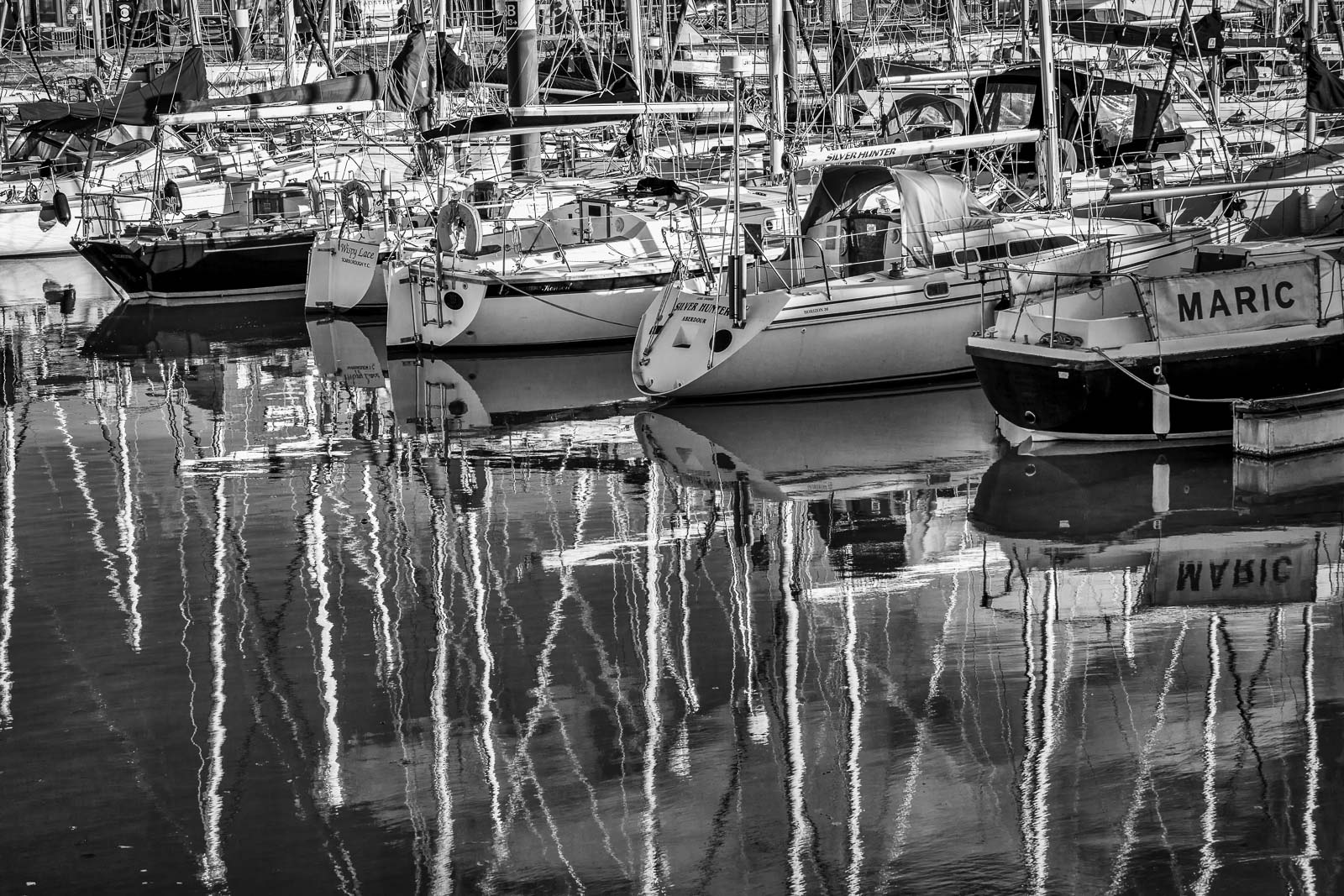 Hull Marina reflections, Roger Walton