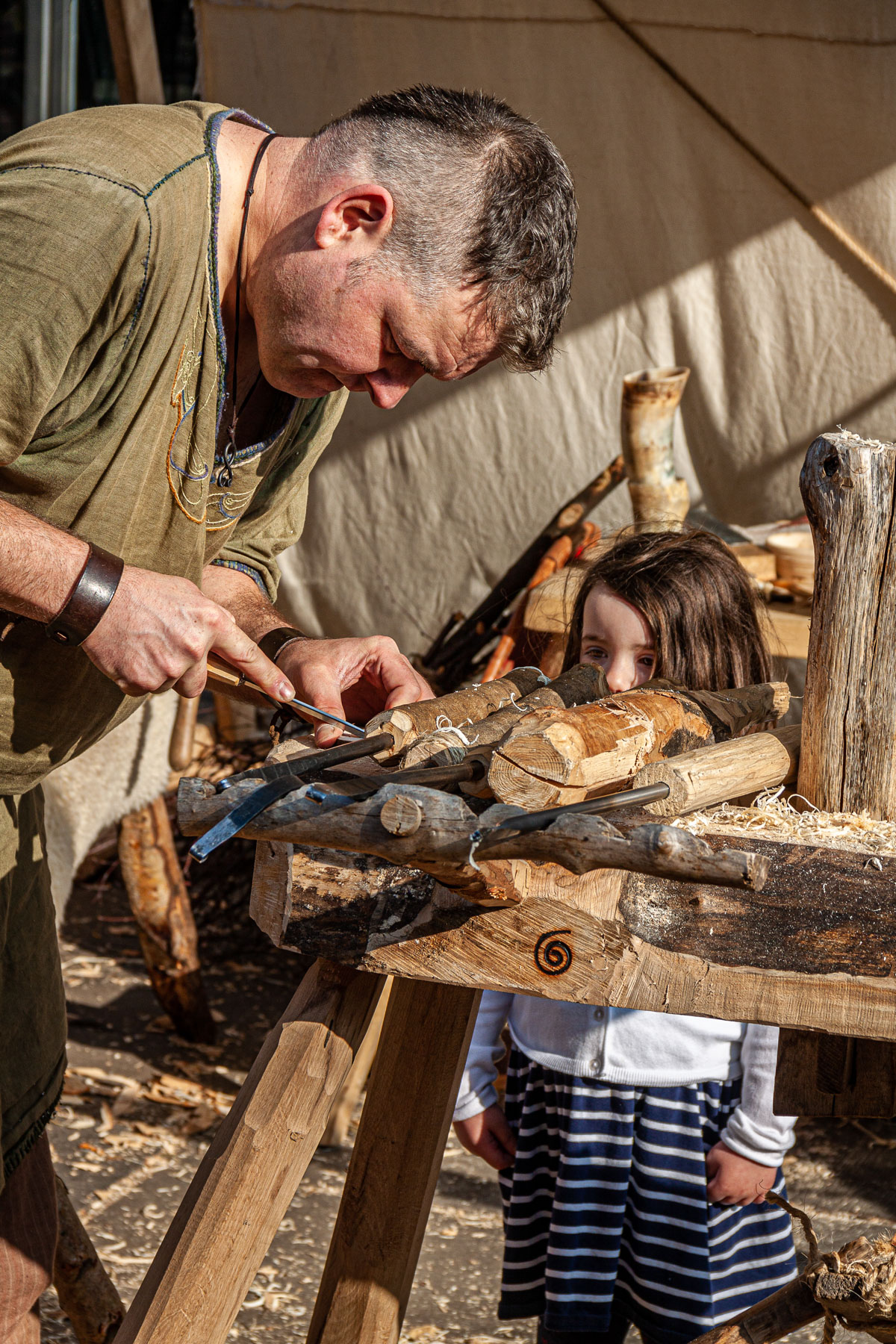 Teaching Viking Crafts, Viking York, Roger Poyser