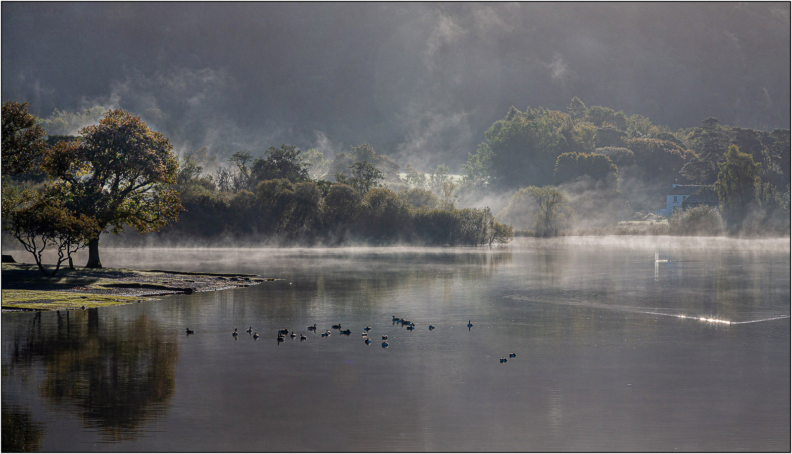 Lifting mist on Derwent Water, Roger Poyser